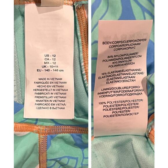 NEW Hobie Girls' Bodysuit One Piece Swimsuit Size US/12 - Picture 4 of 5